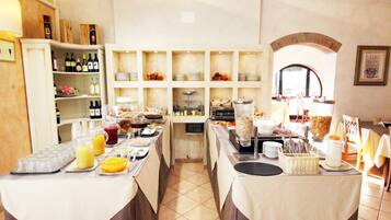 Daily self-service breakfast (EUR 9 per person)