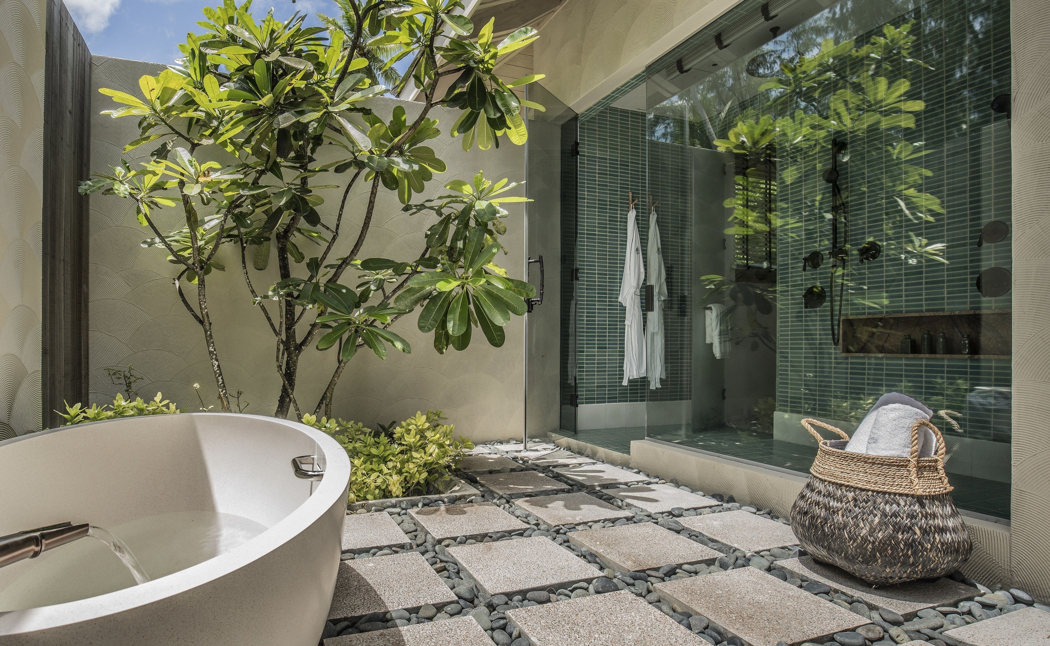 villa, 2 bedrooms | bathroom | separate bathtub and shower, rainfall showerhead, designer toiletries