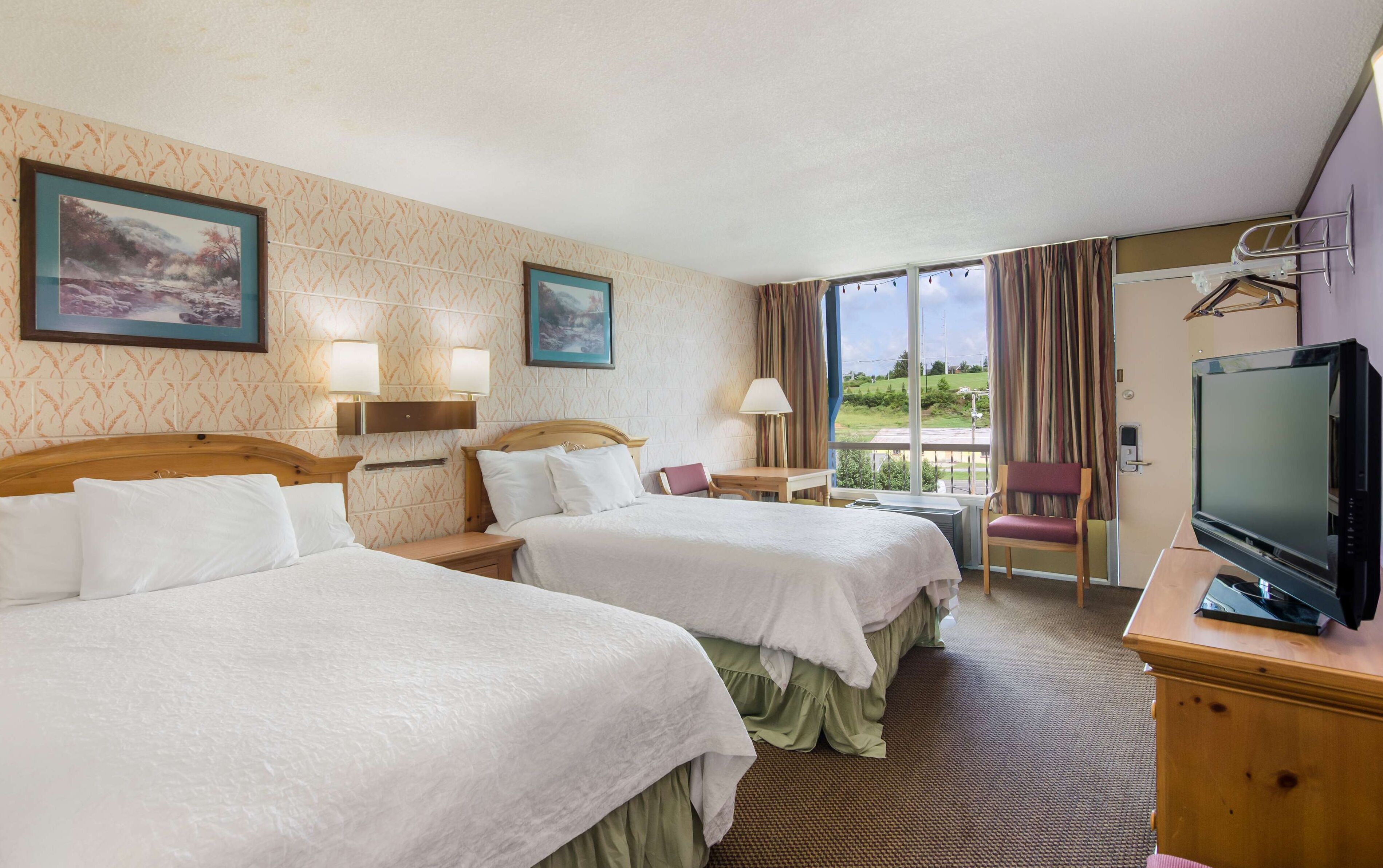 Room, 2 Double Beds, Non Smoking | Desk, iron/ironing board, free WiFi