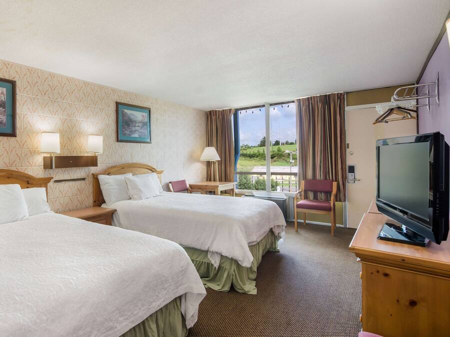 Room, 2 Double Beds, Non Smoking | Desk, iron/ironing board, free WiFi