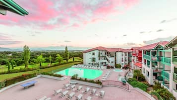 Vue depuis lâhĂ©bergement