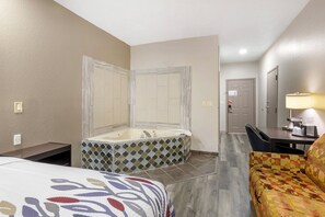 Desk, laptop workspace, blackout curtains, iron/ironing board - Red Roof Inn & Suites Clinton, MS (Clinton)