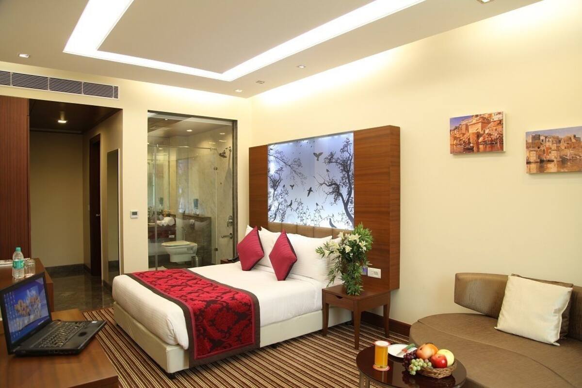 Phòng đôi Premier, tủ lạnh, quang cảnh thành phố