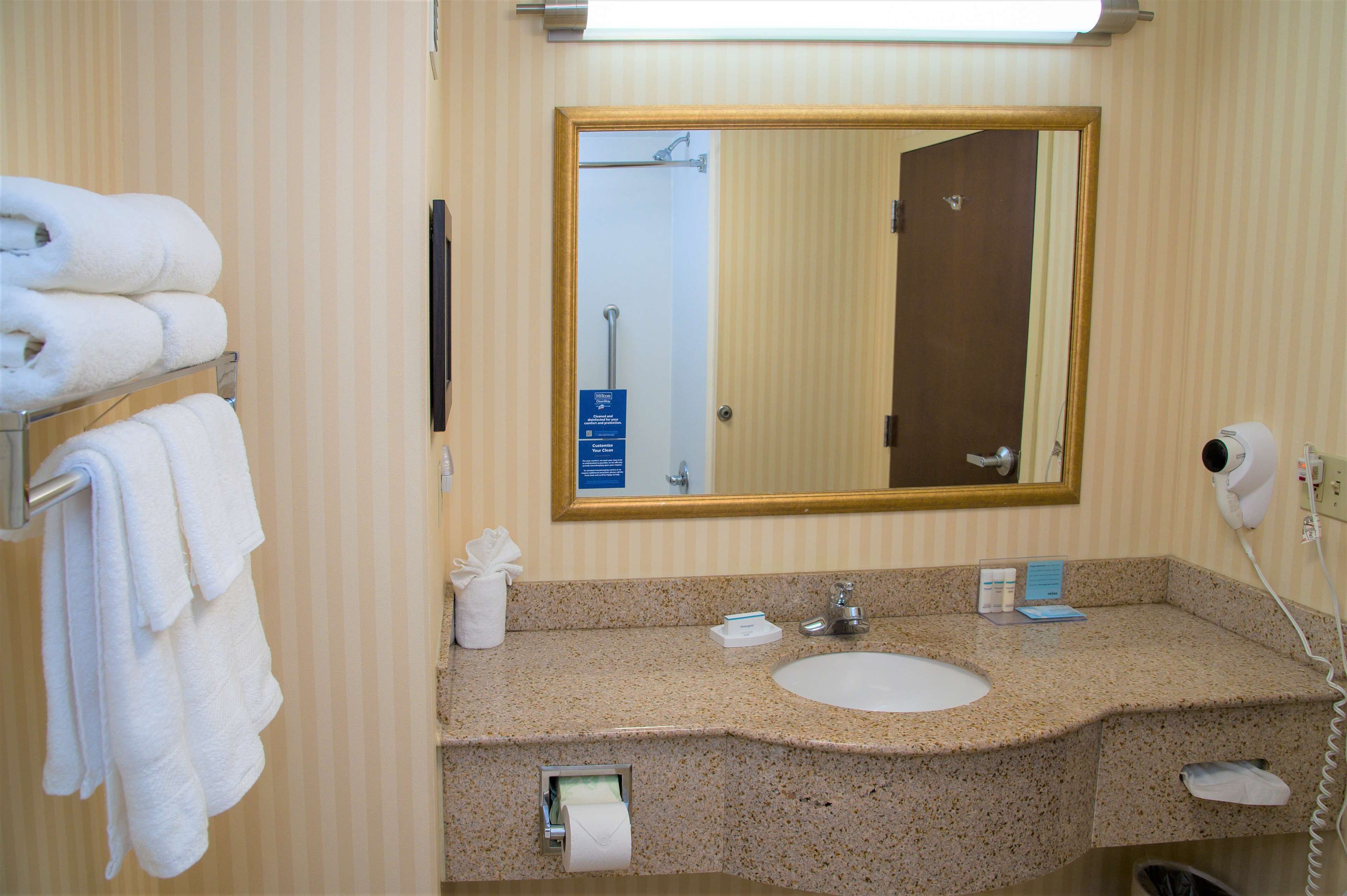 two queen beds ns | bathroom shower