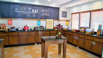 Free daily buffet breakfast