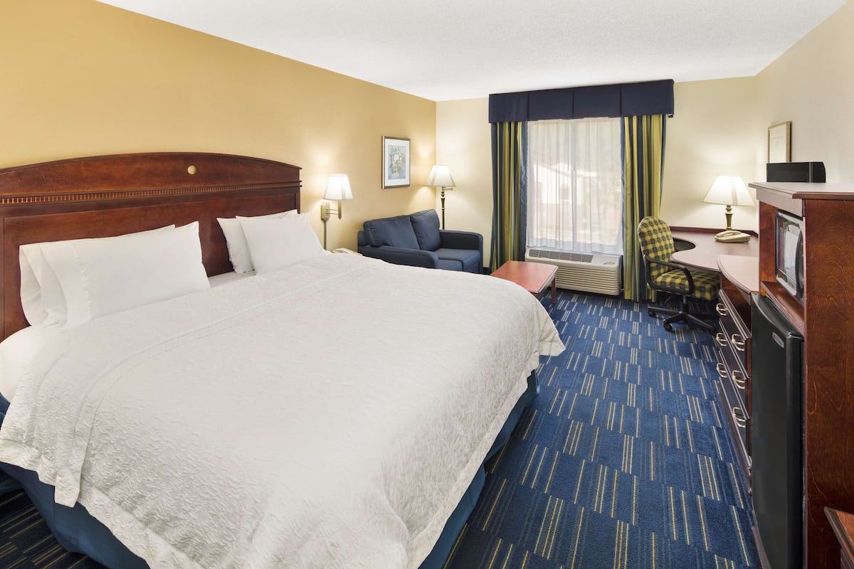 Down comforters, pillowtop beds, blackout drapes, iron/ironing board