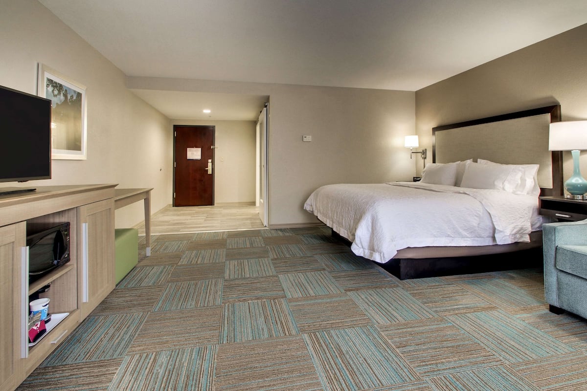 Chambre, 1 trÚs grand lit et 1 canapé-lit, non-fumeur, réfrigérateur et four à micro-ondes