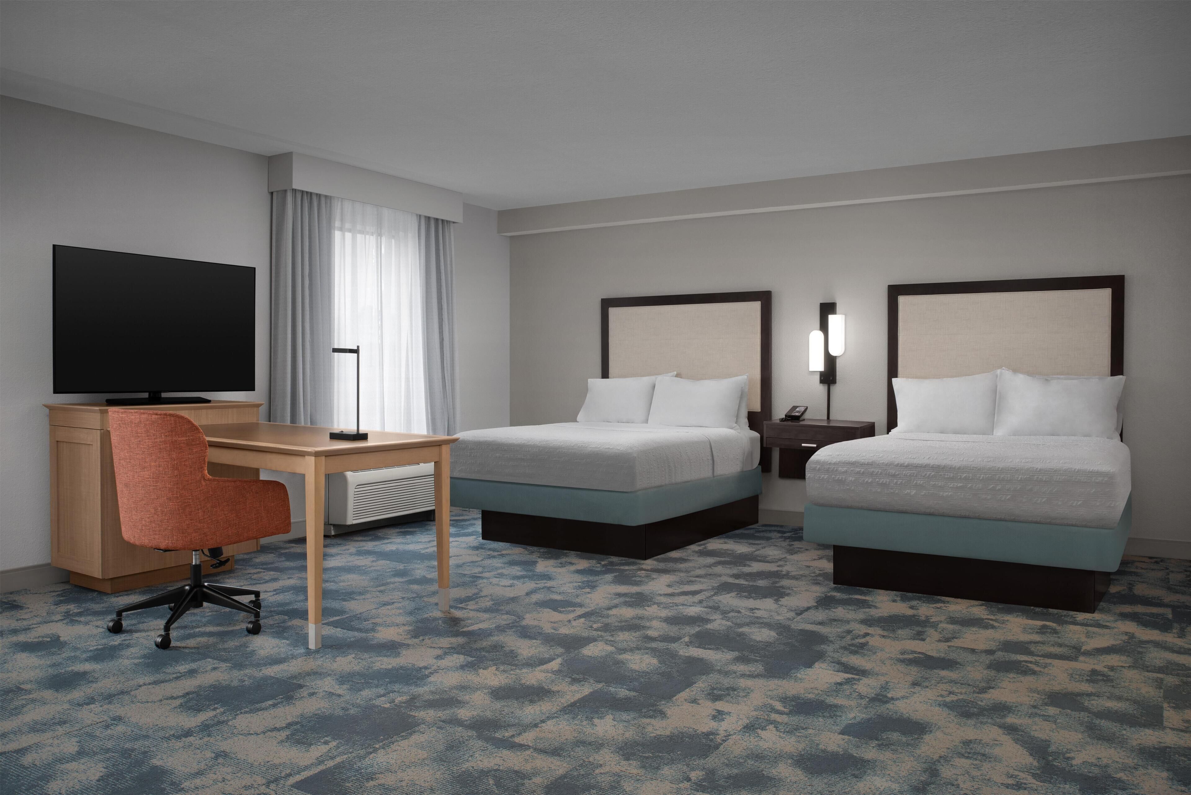 Studio, 2 Queen Beds, Non Smoking, Refrigerator & Microwave | Premium bedding, down comforters, individually decorated