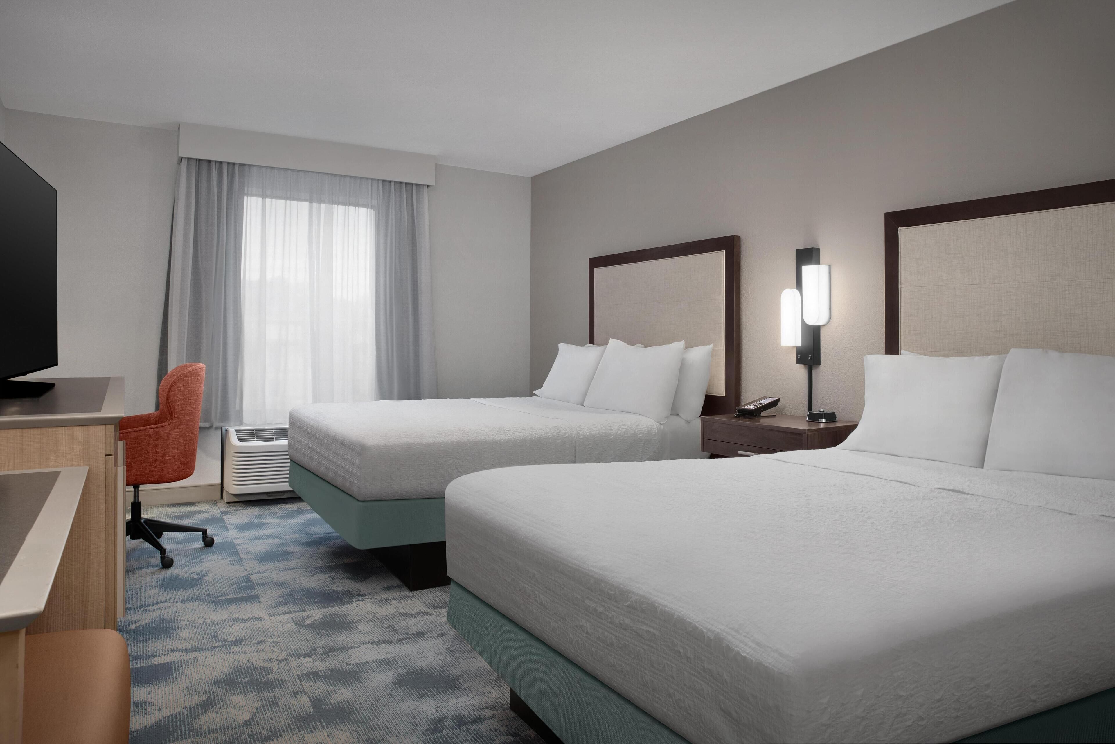 Room, 2 Queen Beds, Non Smoking, Refrigerator & Microwave | Premium bedding, down comforters, individually decorated