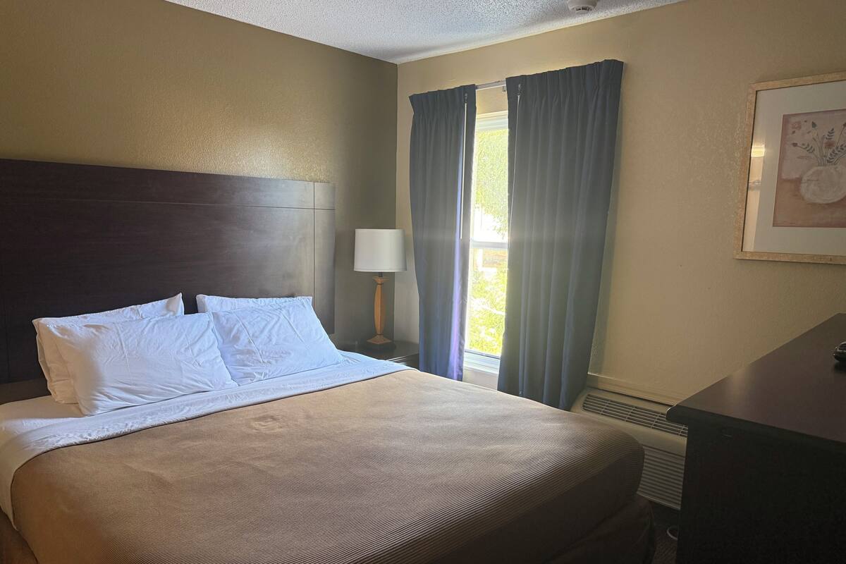 Basic Room, 1 King Bed, Non Smoking | In-room safe, WiFi (free), bed sheets