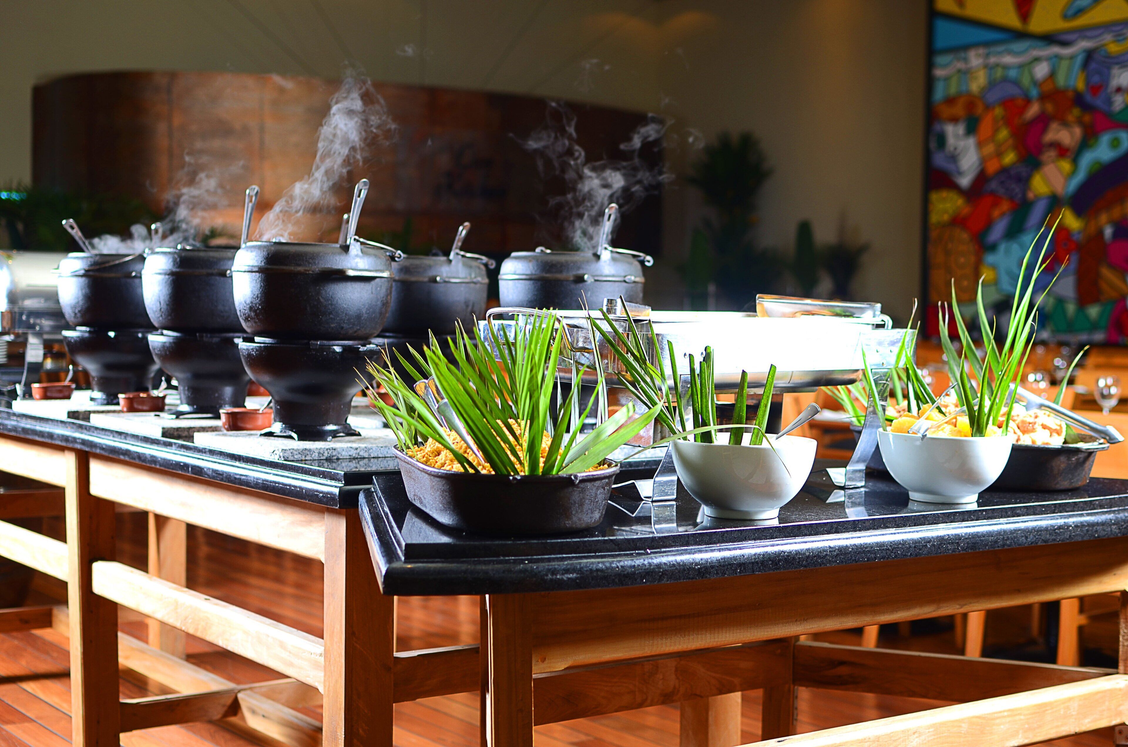 breakfast, lunch and dinner served