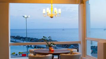 Breakfast, lunch, dinner served; Mediterranean cuisine, beach views