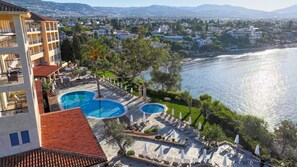 Indoor pool, outdoor pool, open 8:30 AM to 7:30 PM, pool umbrellas - Thalassa Boutique Hotel & Spa (Pegeia)