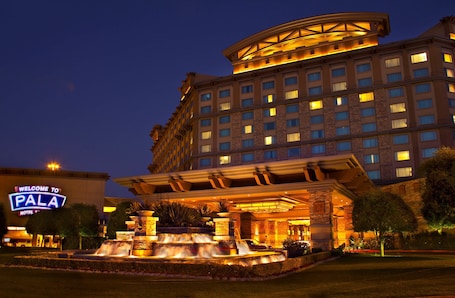 Front of property - evening/night. Pala Casino Spa And Resort
