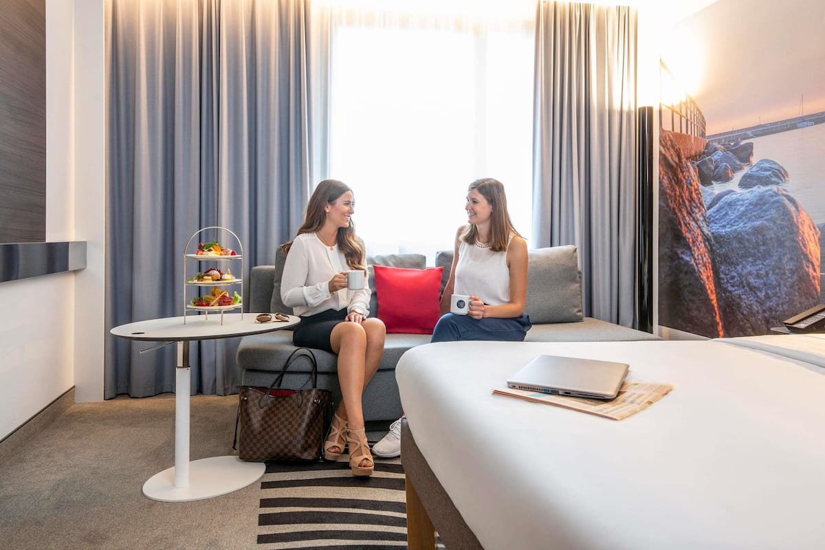 In-room safe, laptop workspace, blackout curtains, soundproofing