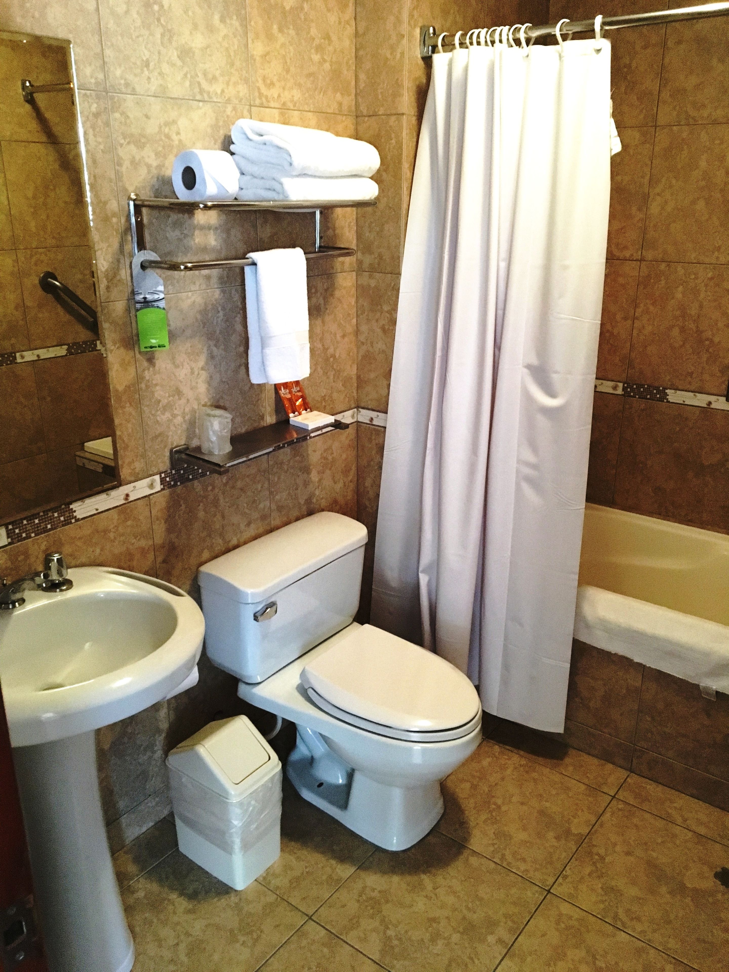 free toiletries, hair dryer, towels