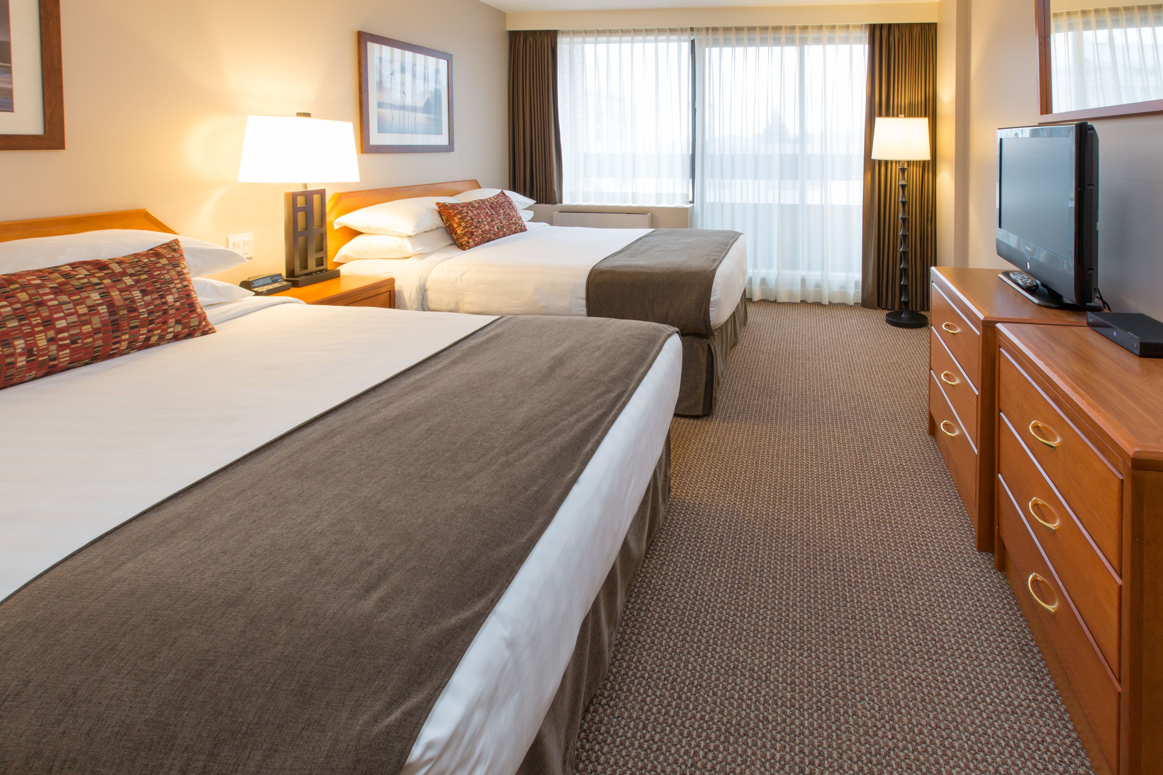 standard room, 2 queen beds | in-room safe, desk, blackout curtains, iron/ironing board