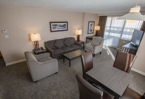 Family Suite, 2 Queen Beds | In-room safe, desk, blackout drapes, iron/ironing board - Embassy Inn (Victoria)