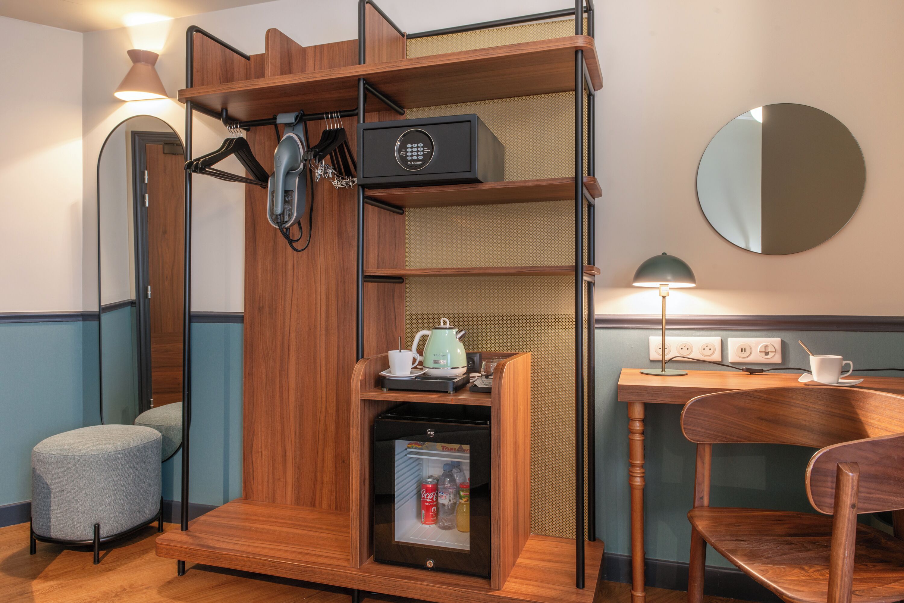 family room | 1 bedroom, minibar, in-room safe, desk