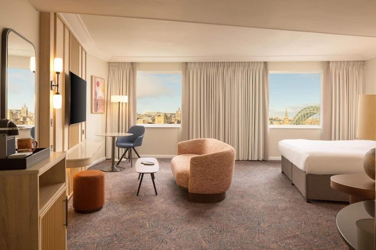 In-room safe, desk, laptop workspace, blackout drapes