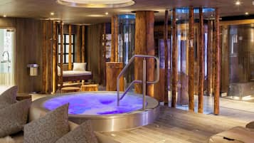Sauna, hot tub, steam room, body treatments, hydrotherapy, aromatherapy