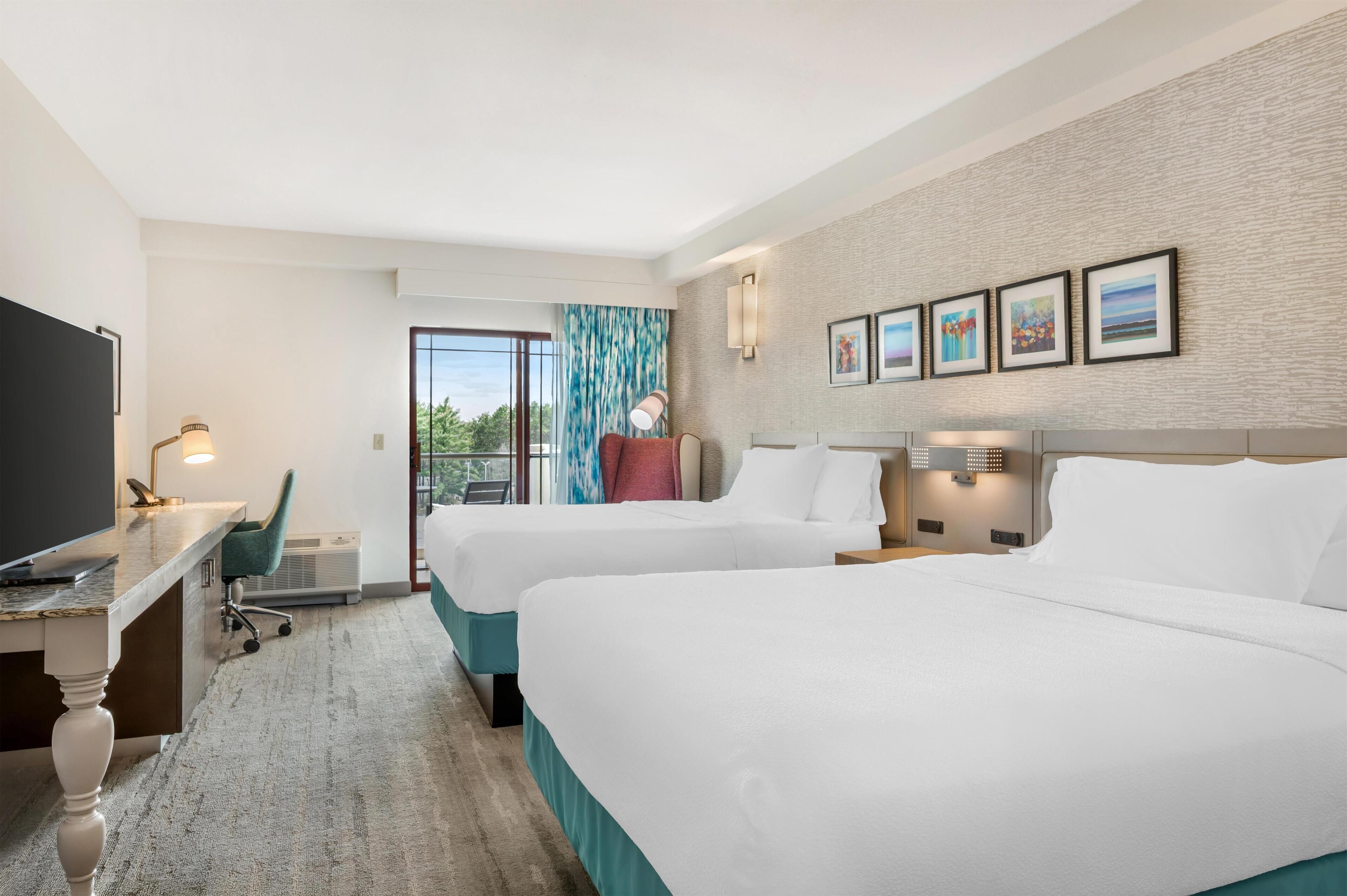 Room, 2 Queen Beds, Balcony | Premium bedding, down comforters, desk, iron/ironing board