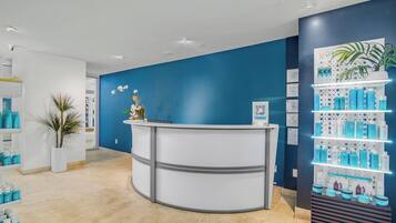 Welcome to our reception area, where friendly staff are available to assist with your stay.