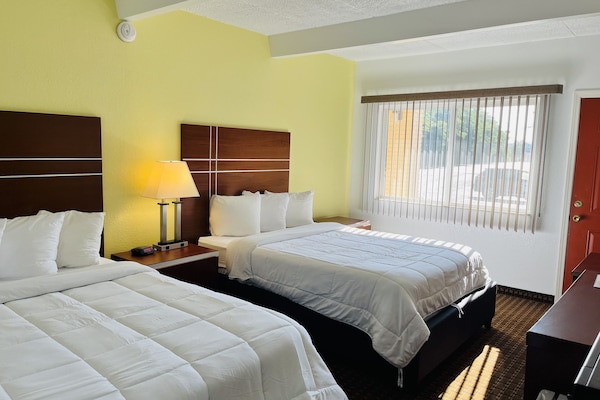 Handicap Energized Double Room 2 Queen | Desk, laptop workspace, blackout drapes, iron/ironing board