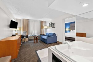 In-room safe, desk, laptop workspace, soundproofing