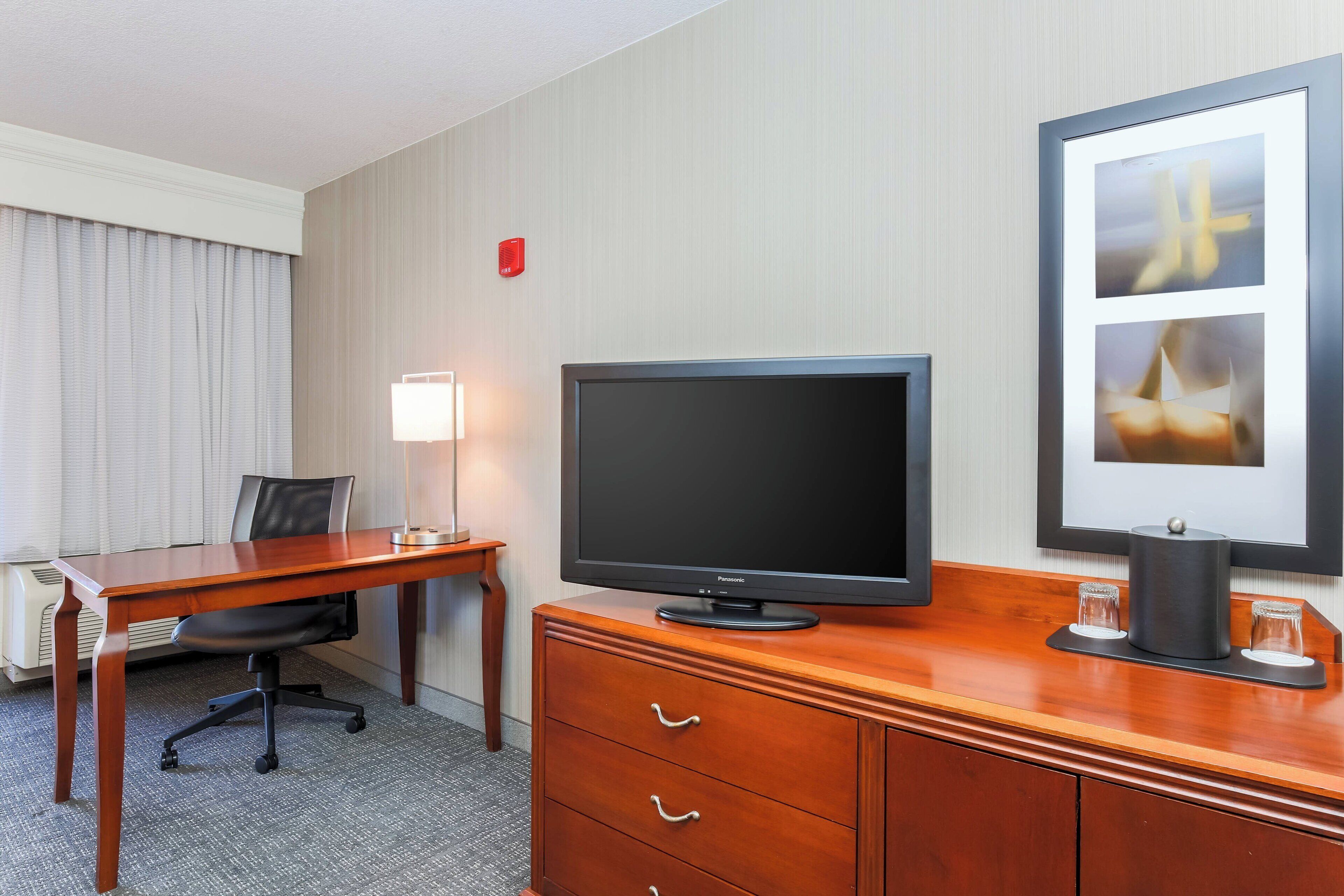 hypo-allergenic bedding, memory-foam beds, in-room safe, desk