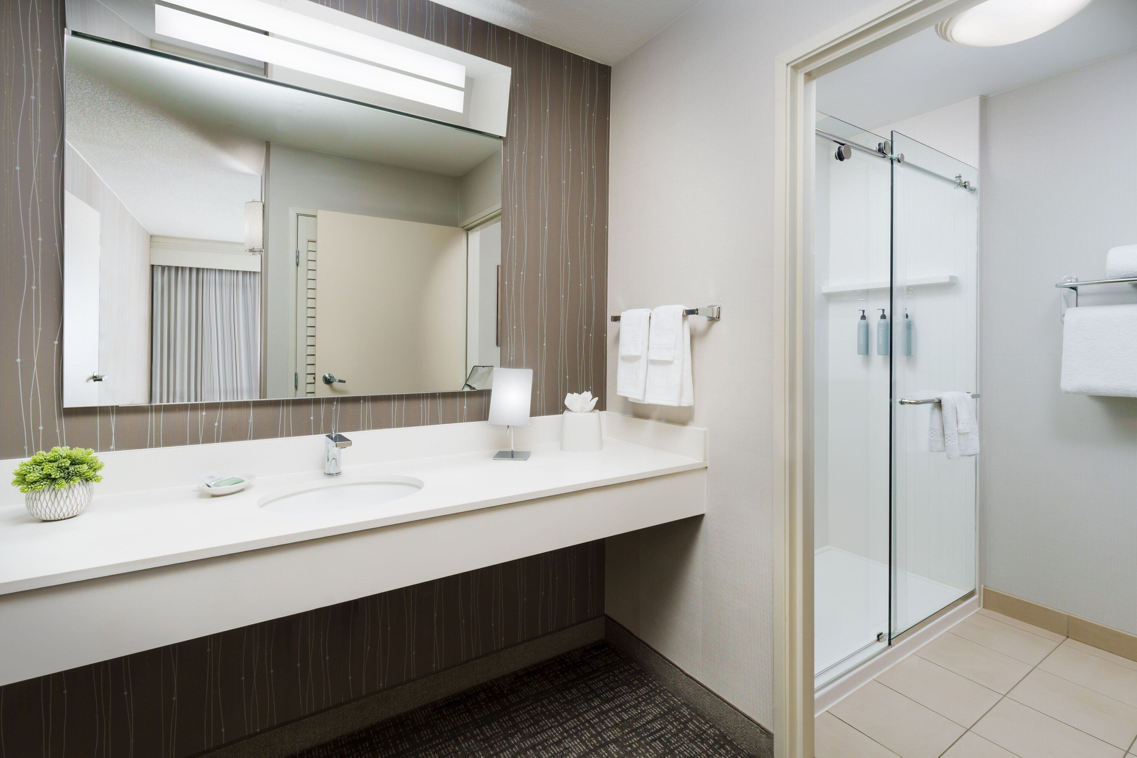 suite, 1 bedroom | bathroom | combined shower/bathtub, free toiletries, hair dryer, towels