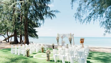 Zona para bodas al aire libre