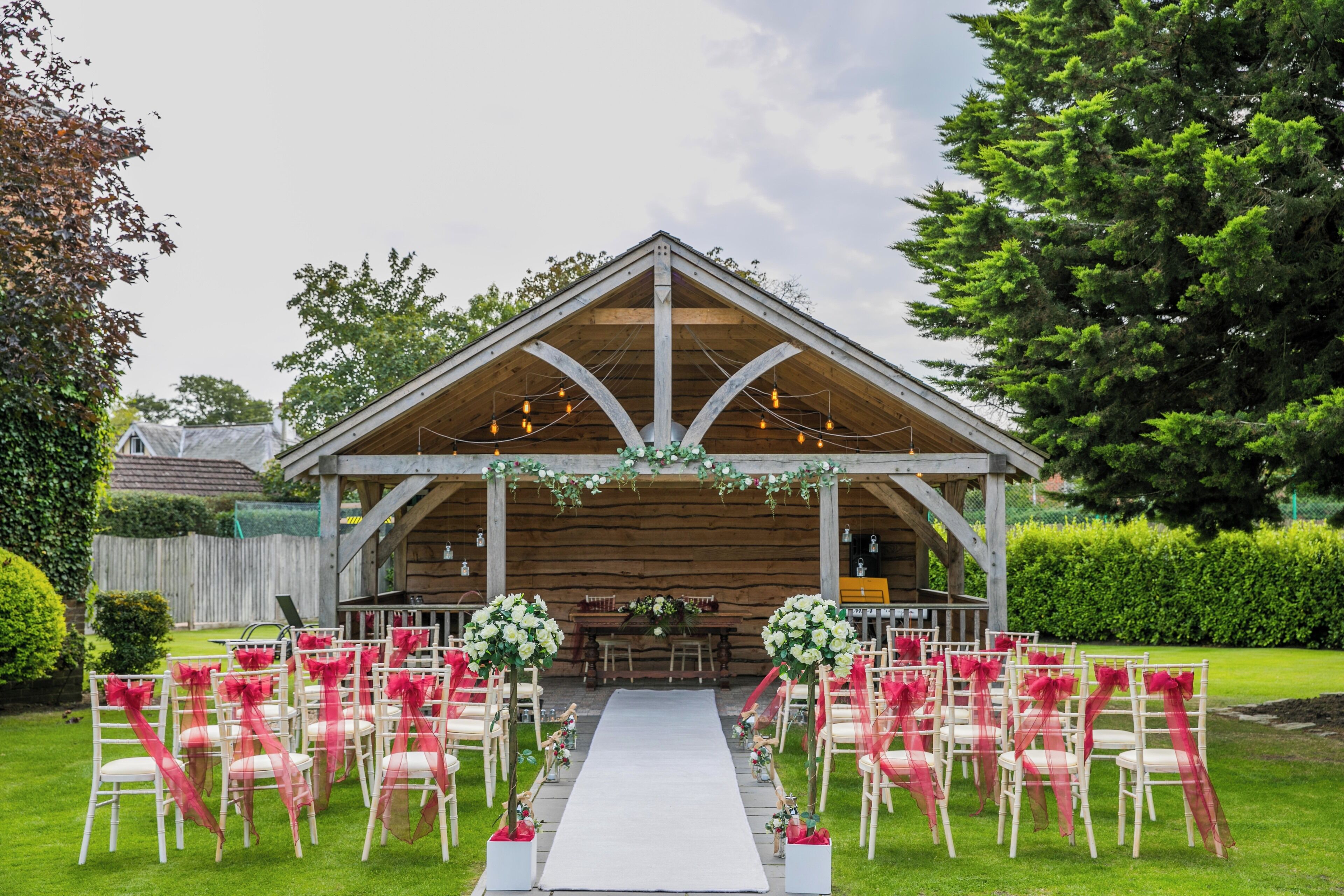 outdoor wedding area