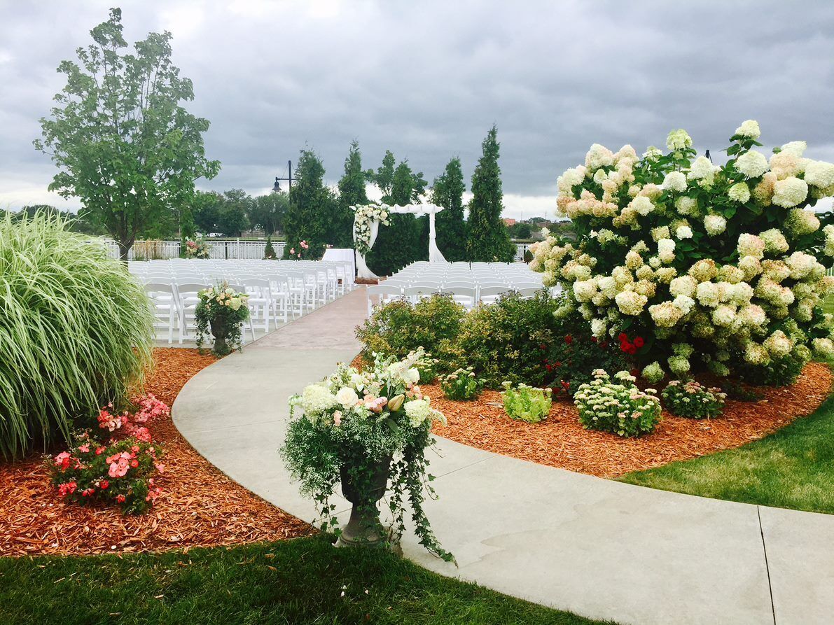 outdoor wedding area
