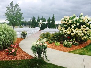 Outdoor wedding area