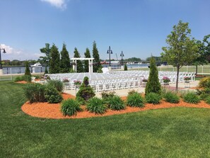 Outdoor wedding area