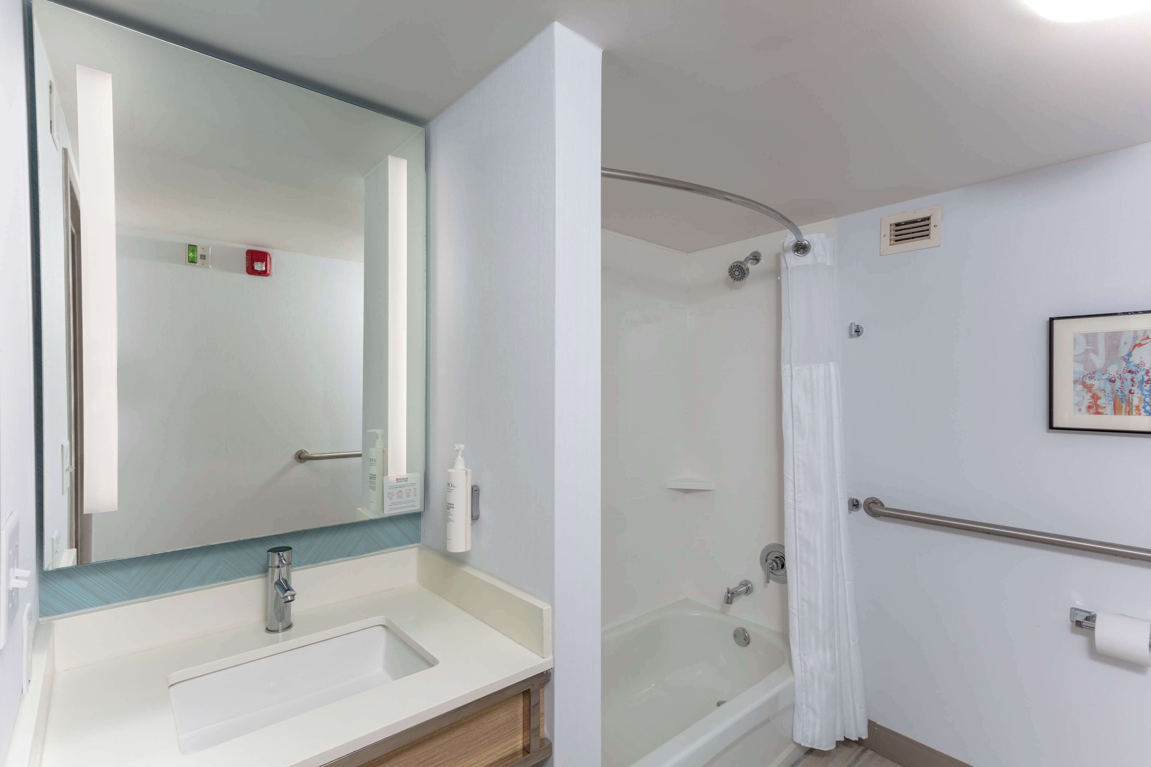 free toiletries, hair dryer, towels