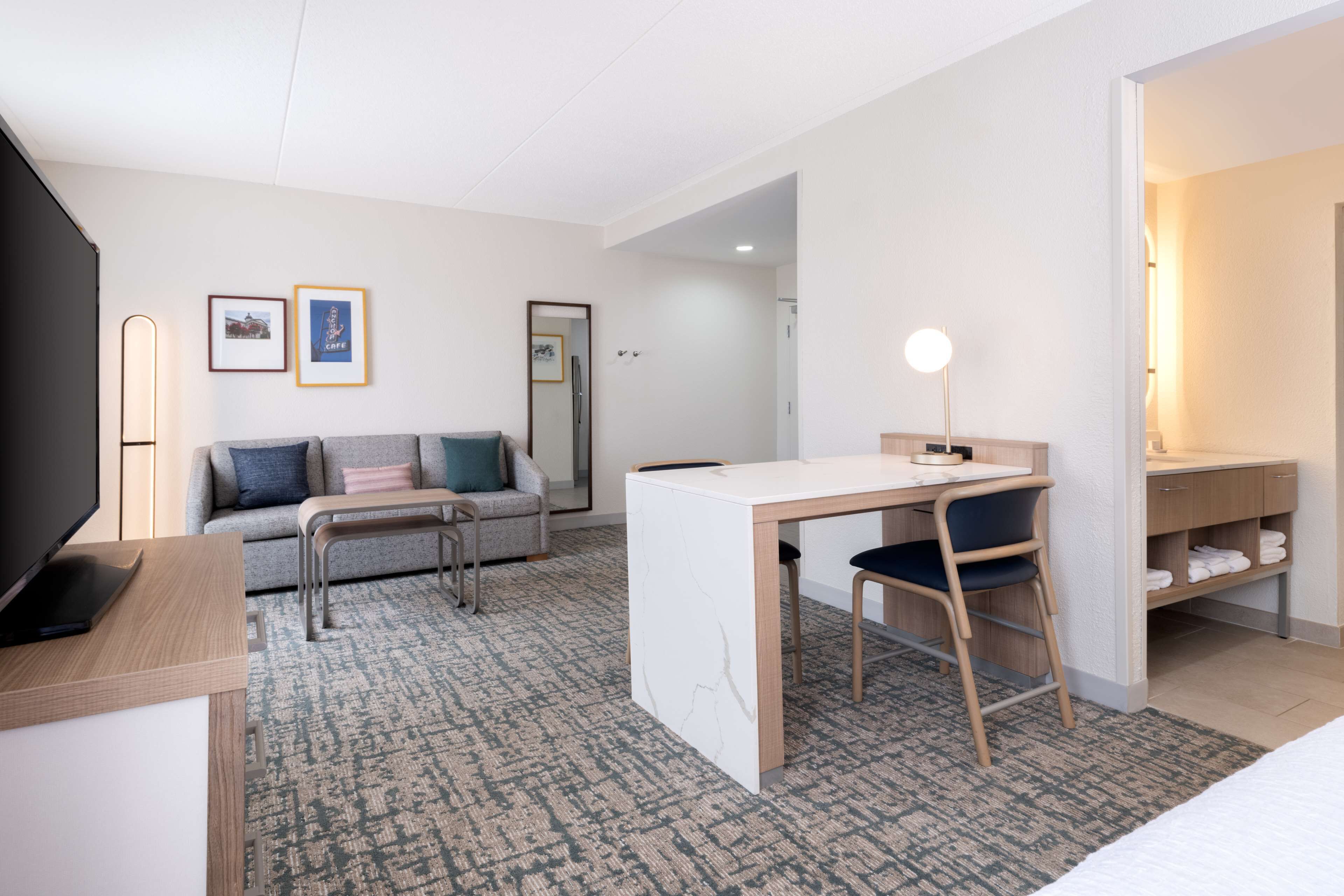 hypo-allergenic bedding, down duvets, pillow-top beds, in-room safe