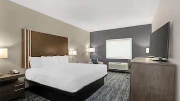 Rom – standard, 1 kingsize-seng, ikke-røyk, kjøleskap og mikrobølgeovn | Sengetøy i egyptisk bomull og sengetøy av topp kvalitet