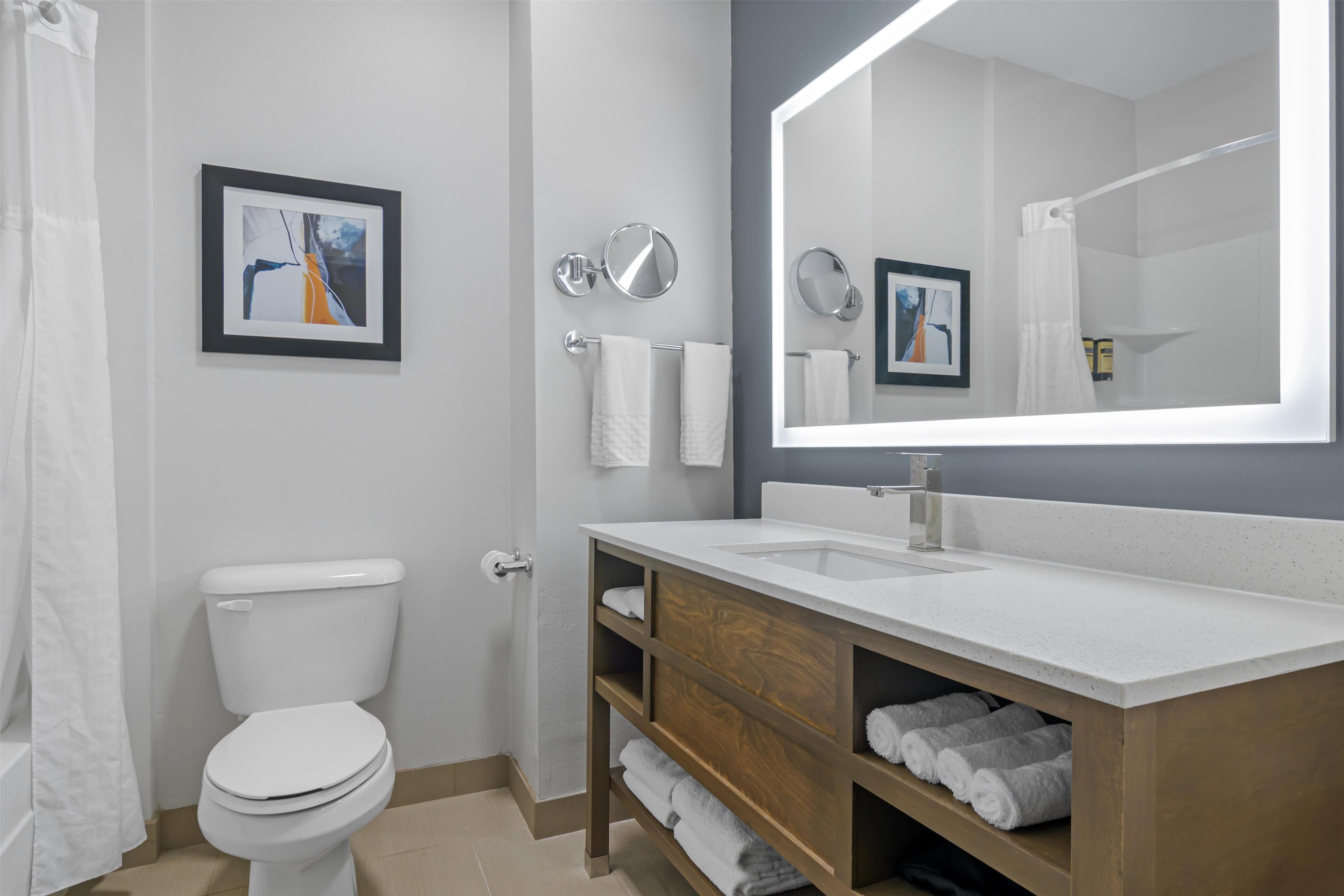 free toiletries, hair dryer, towels, soap