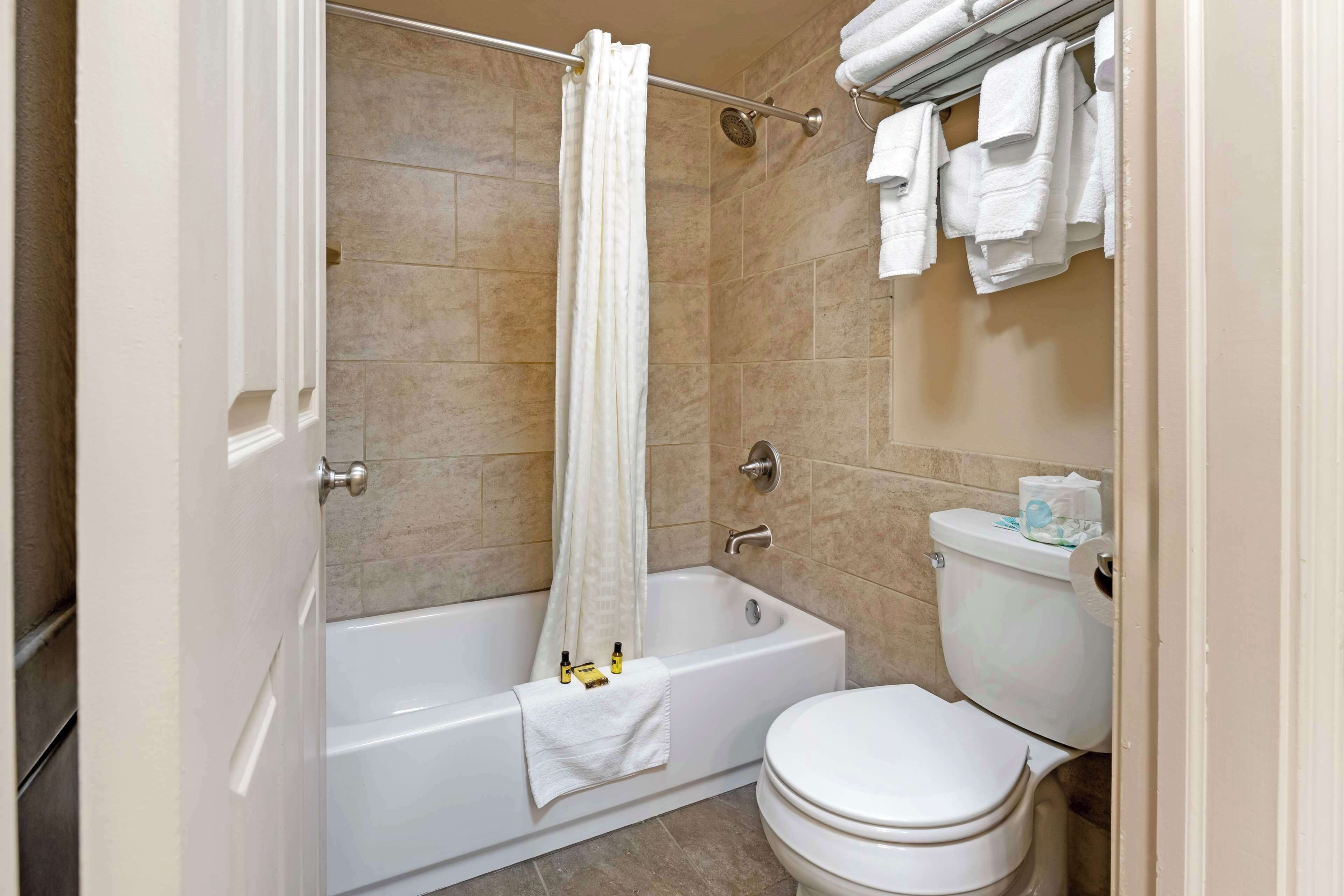 free toiletries, hair dryer, towels, soap