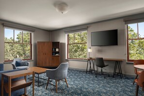 55-inch TV with cable channels, pay films