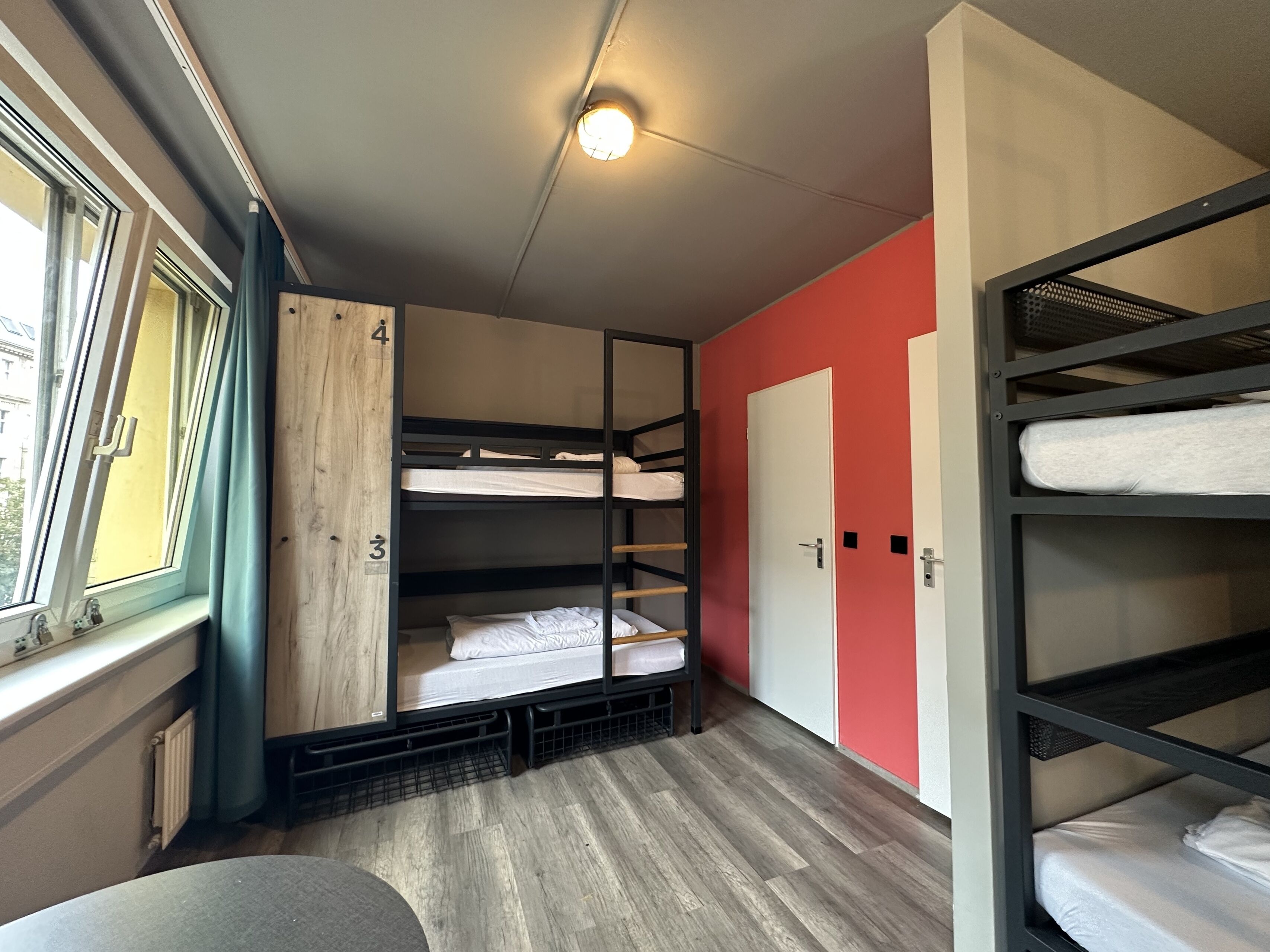 Blackout curtains, free WiFi, bed sheets