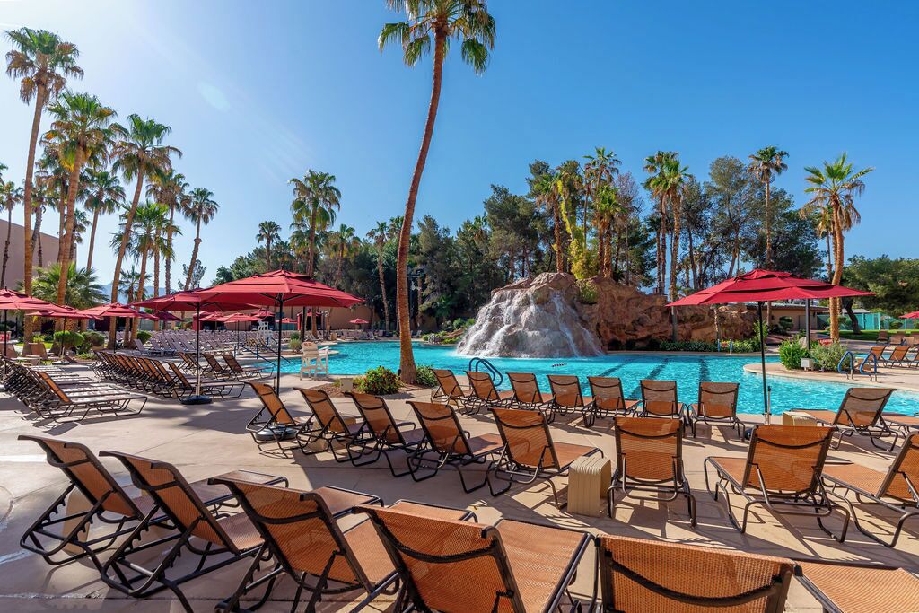 Uitzicht op het resort