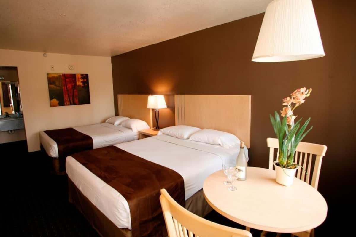 Premium bedding, blackout drapes, free WiFi, bed sheets