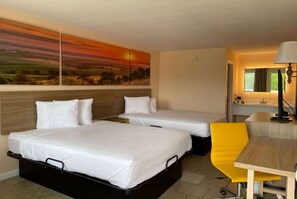Room, 2 Queen Beds, Non Smoking | Individually furnished, iron/ironing board, free WiFi, bed sheets