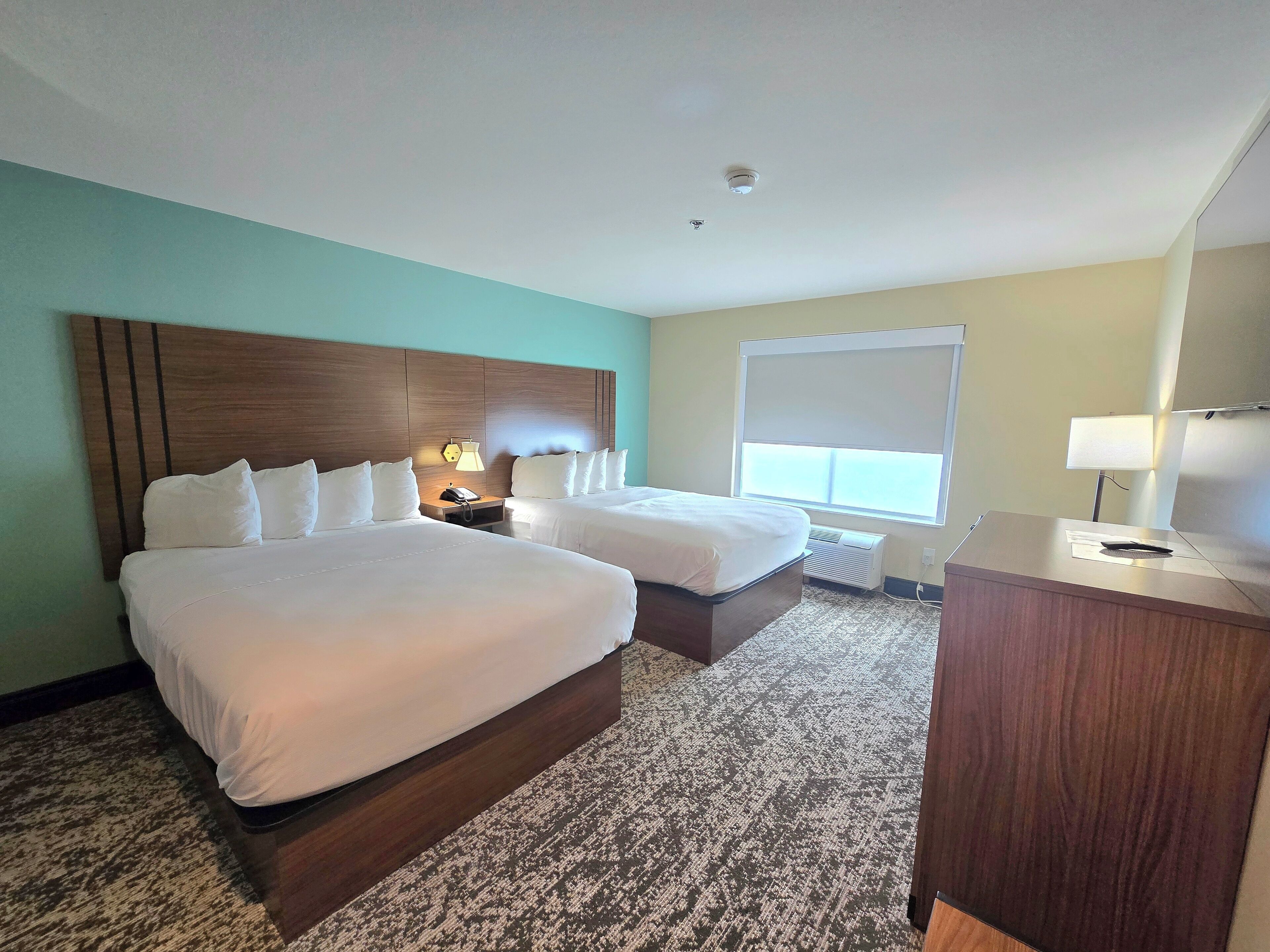 suite, 2 queen beds, non smoking, refrigerator & microwave | pillow-top beds, desk, laptop workspace, iron/ironing board