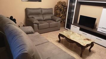 Een flatscreentelevisie