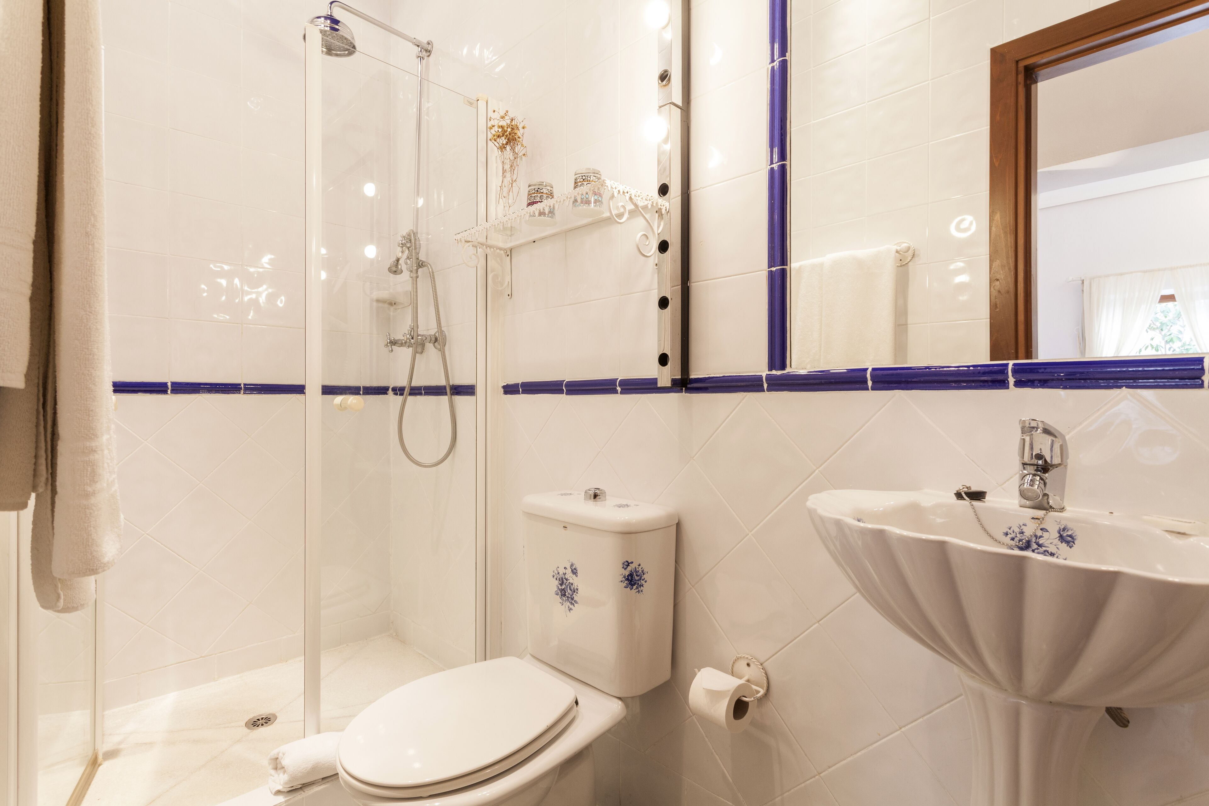 double room | bathroom | shower, designer toiletries, hair dryer, towels
