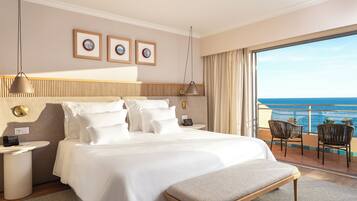 Quarto casal ou duplo clássico, vista para o mar | 2 quartos, roupas de cama premium, cofres nos quartos, escrivaninha